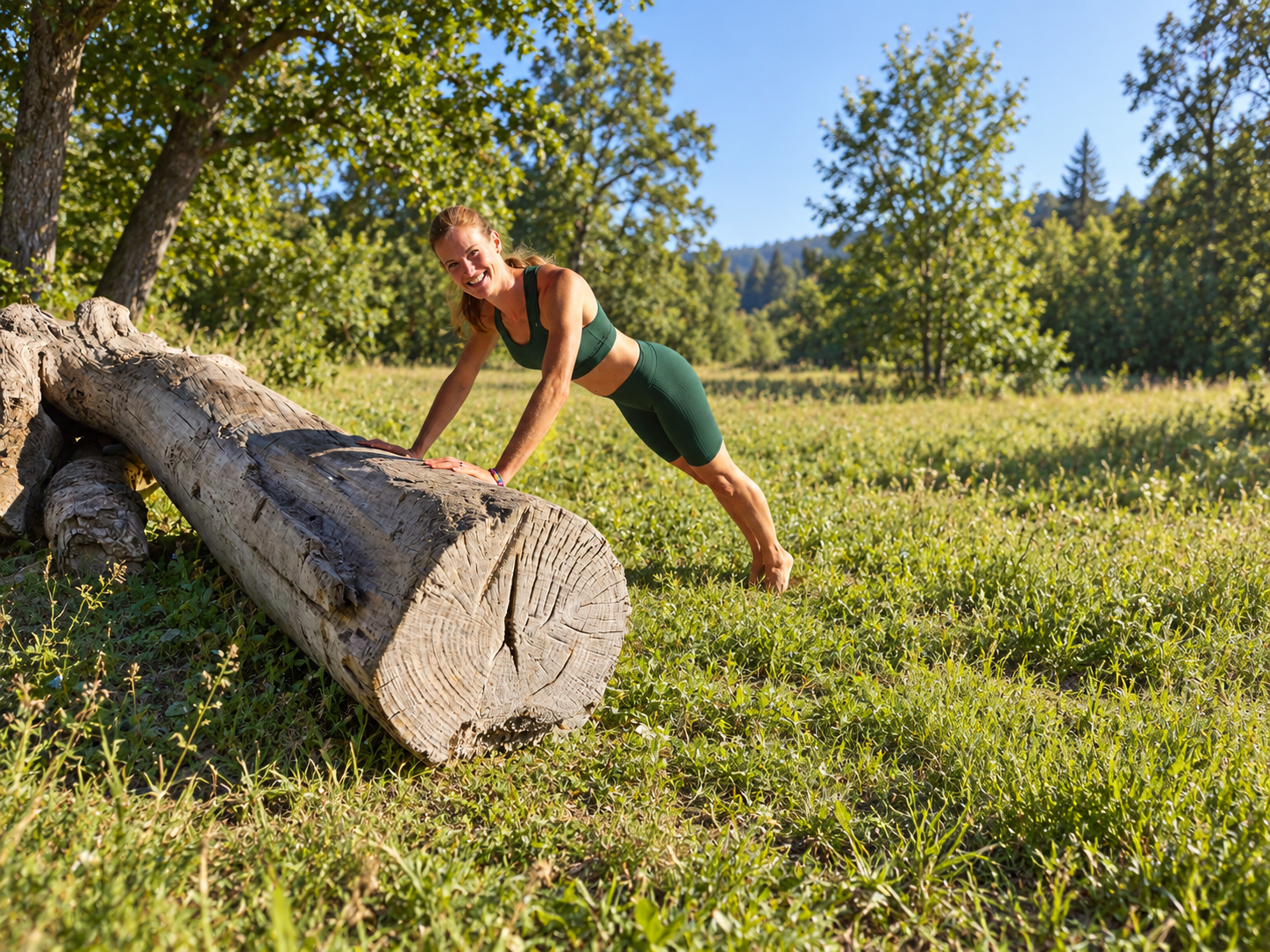 Katja beim Bodyfit Workout im Park